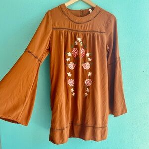 Xhilaration Floral Embroidered Dress - Size S